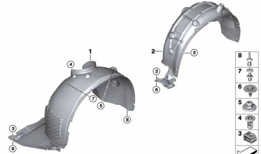 Casal interno da roda dianteira direita OEM 51717427918 para BMW F39. BMW original.