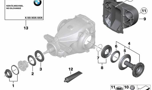 Cubierta de transmisión para BMW Serie 1 E81, E82, E87, E88, Serie 3 E90, E91, E92, E93, X1 E84 (OEM 33117518404). Original BMW