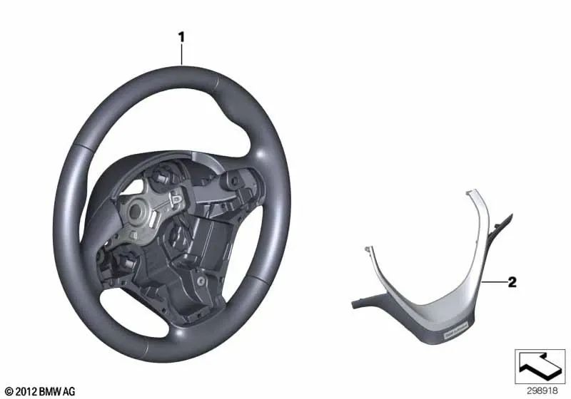 Leather Sport Steering Wheel with Multifunctional Paddles for BMW F30, F31, F34, F32, F33, F36 (OEM 32307846646). Original BMW