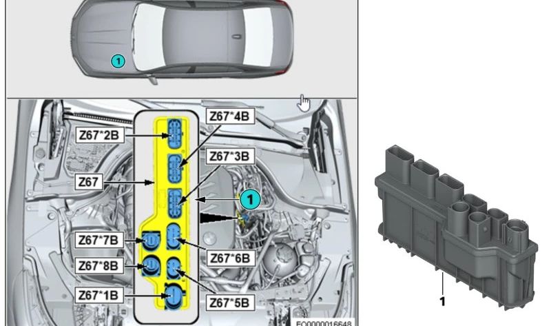 Módulo de Suministro Integrado para BMW Serie 5 G60, Serie 7 G70, X5 G05N, X6 G06N, X7 G07N (OEM 12638490527). Original BMW