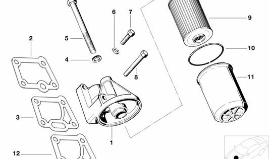 OEM hexagonal screw 07119912558 for BMW E21, E30, E36, E12, E28, E34, E24, E23, Z3. Original BMW.