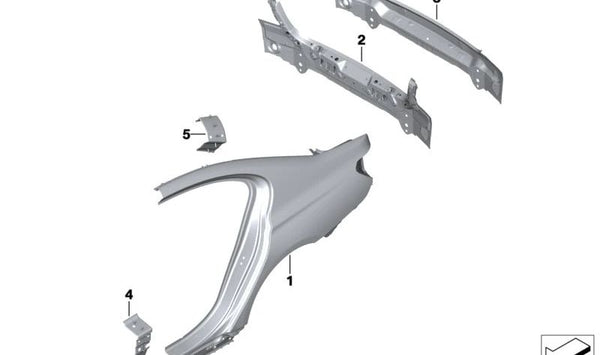 Heckverkleidung completa para BMW Serie 4 G26, G26E, G26F, G26N (OEM 41349625506). Original BMW