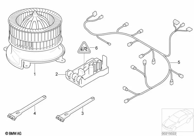 Lüfter für BMW 7er E65, E66 (OEM 64116913401). Original BMW