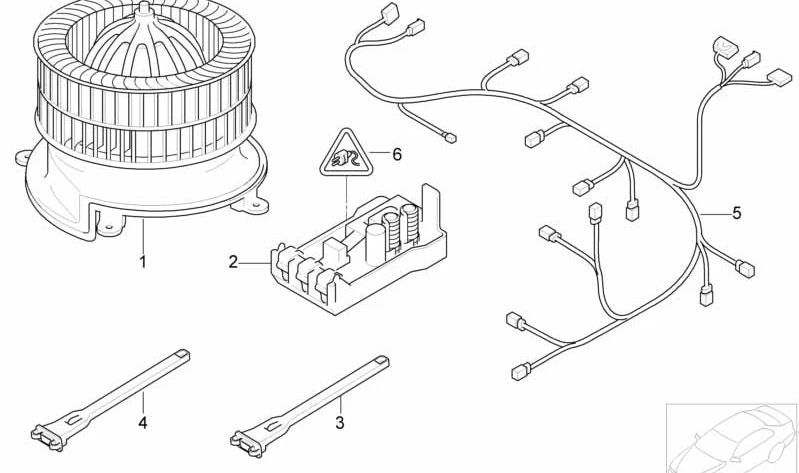 Temperatursensor für BMW 7er E65, E66 (OEM 64116938633). Original BMW