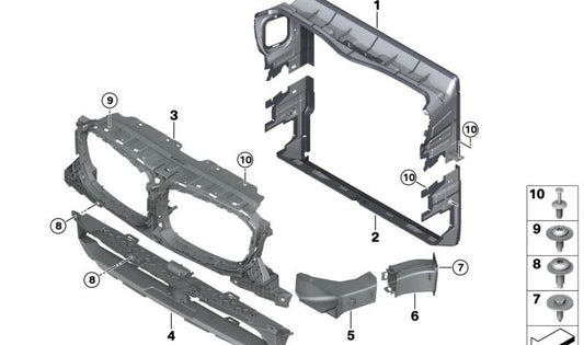 OEM 51747932611 DUCTO DE AR ​​DE FREIO esquerdo para BMW G08 (IX3). BMW original.