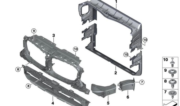 Conducto de aire del freno delantero izquierdo OEM 51747932611 para BMW G08 (IX3). Original BMW.