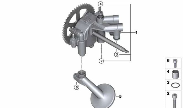 Conducto de Aspiración Bomba de Aceite para BMW i I01, I01N (OEM 11418528888). Original BMW