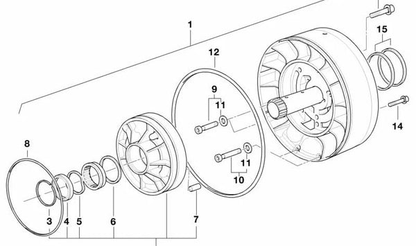 Junta para BMW E34, E39, E32, E38, E31 (OEM 24311421706). Original BMW