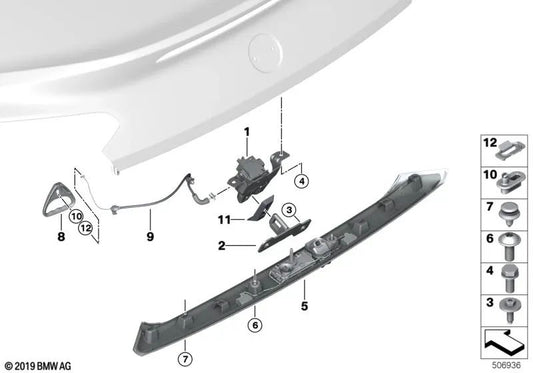 Emergency release cable for BMW Z4 G29 (OEM 51247442625). Original BMW