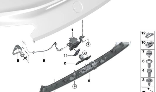 Verriegelungsabdeckung für BMW Z4 G29 (OEM 51248493860). Original BMW