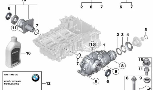 Lagerbock para BMW X3 E83N (OEM 31503448545). Original BMW