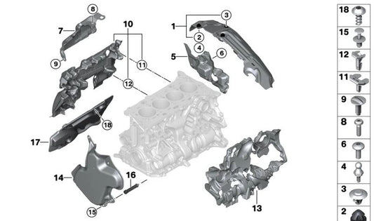 Isolateur de mousse acoustique OEM 11145A0AE17 pour la série BMW 4 Cabrio (G23). BMW d'origine.