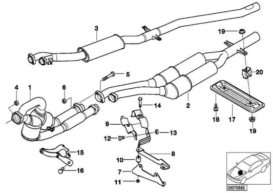 Soporte De Catalizador Junto Al Motor Para Bmw E39. Original Recambios