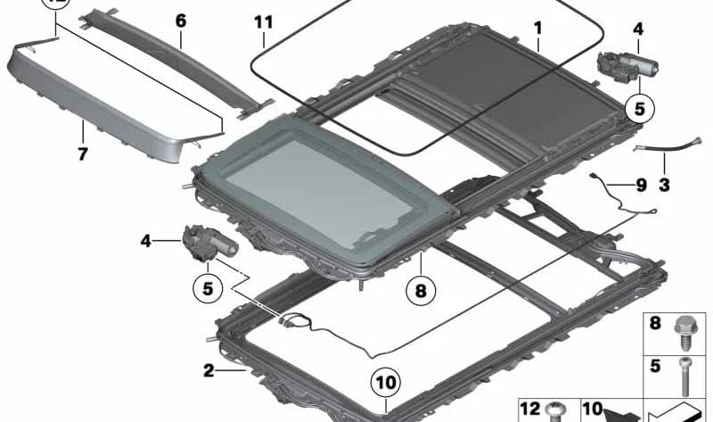 OEM roof wiring 54107304485 for BMW F25. Original BMW.