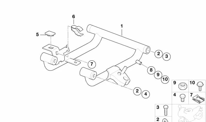 OEM -Steckerunterstützung 07149157161 für BMW E87, E36, E46, E90, E92, E93, E39, E60, E61, E63, E64, E38, E65, E66, E83, E53, Z3, E85, E86, E52, Mini R50. Original BMW.