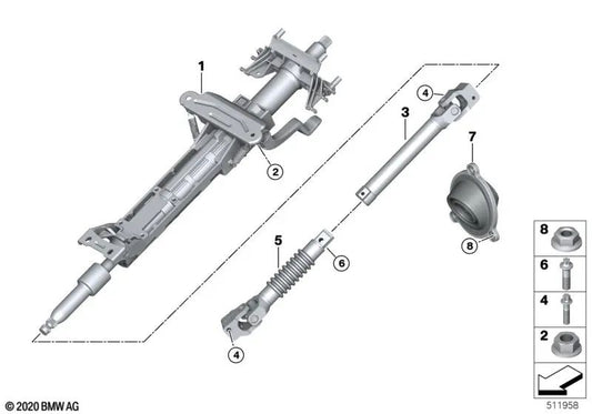 Cruceta para BMW G87, G80, G82 (OEM 32308095843). Original BMW