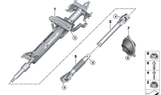 Junta universal para BMW Serie 3 G80, G81, Serie 4 G82, G83N (OEM 32308095845). Original BMW