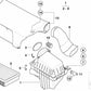 Tubo de admisión para BMW E53 (OEM 13711437100). Original BMW.