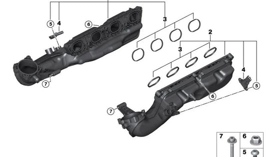 Sistema de aspiración para BMW Serie 5 F07, F10, F11, Serie 6 F12, F13, Serie 7 F01, F02, F04, X5 E70N, X6 E71, E72 (OEM 11617555663). Original BMW