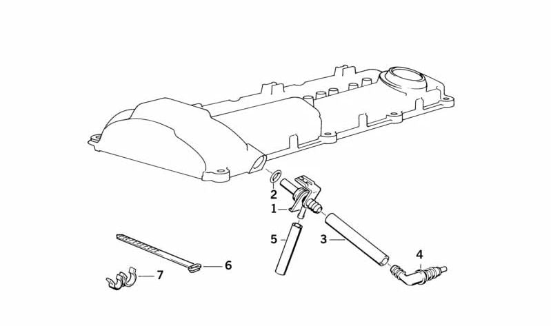 Soporte de manguera para BMW E36, E34, E38 (OEM 11151730342). Original BMW