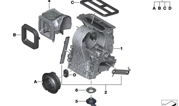 Anillo de Retención para Desagüe de Condensación para BMW X1 U11, U12 (OEM 64115A0DB47). Original BMW