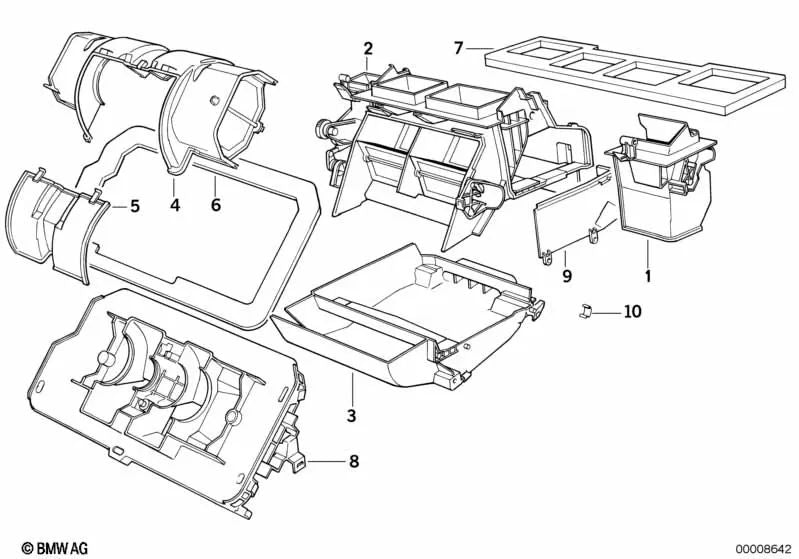 Dichtungsrahmen für BMW E34, E32 (OEM 64111388203). Original BMW.