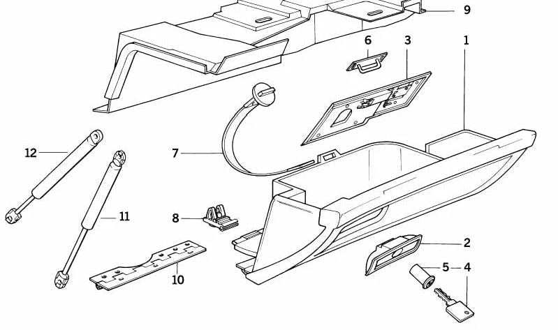 Articulación para BMW Serie 7 E32 (OEM 51451948273). Original BMW