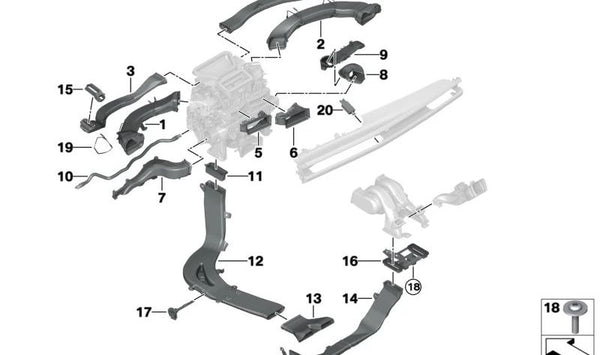 Tornillo de lente autoblocante para BMW F90, G30, G31, G38, G60, G90, G32, G11, I20, F95, G05, G07, G09, G29 (OEM 07149362248). Original BMW