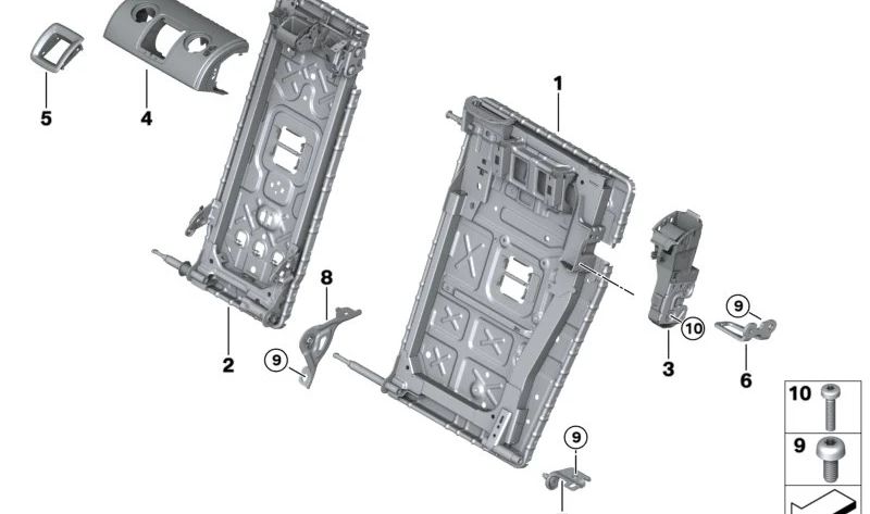 Blenda activación central para BMW Serie 2 G42, G87, Serie 3 G20, G21, G80, G81, Serie 4 G22, G26, G82, X3 F97, G01, G08, X4 F98, G02 (OEM 52207479143). Original BMW