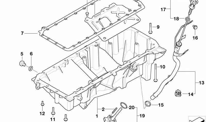 Cárter de aceite para BMW E46 (OEM 11137785522). Original BMW