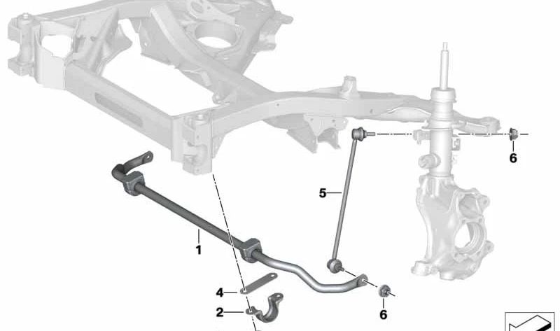 Right front suspension connecting OEM 31306886280 for BMW G29. Original BMW.