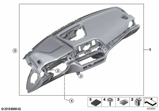 Panel de Instrumentos para BMW Serie 3 G20, G21, Serie 4 G22, G23, G26 (OEM 51459476383). Original BMW.