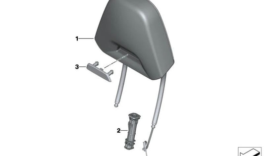 BMW Leather Pesties Series 2 G42, série 3 G20, G21, série 4 G22, G26, X3 G01, X4 G02 (OEM 52108746040). BMW d'origine