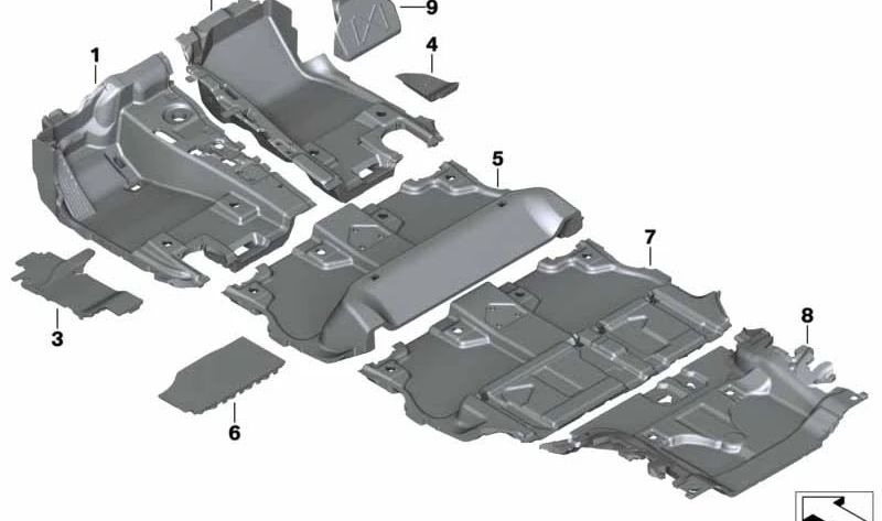 Panel trasero izquierdo OEM 51477434317 para BMW G05, F95. Original BMW.