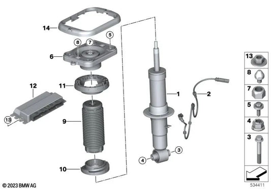 Rechte Zentrierplatte für BMW X5 F95N, G05, G05N, G18, G18N, X6 F96N, G06N, Original BMW.