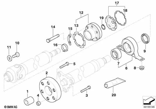 Studless CV joint for BMW E83N (OEM 26117585922). Original BMW.