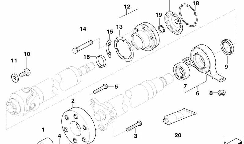 Tornillo hexagonal con acanalado para BMW E83, E83N (OEM 26117565154). Original BMW.