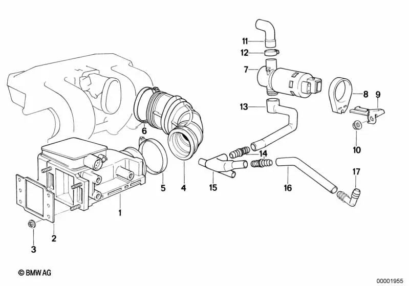 Support for BMW Series 3 E30 (OEM 13411721973). Genuine BMW