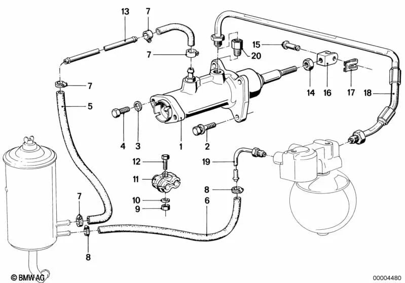 Manguera de presión para BMW Serie 7 E23 (OEM 34321154519). Original BMW