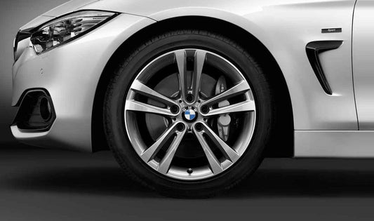 Double Spoke Aluminum Wheel 397 for BMW 3 Series F30, F31, F34, F35, 4 Series F32, F33, F36 (OEM 36116796247). Original BMW