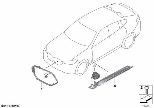 Módulo de luz alfombra de luz derecha para BMW X5 F95, G05, G18, X6 F96, G06, X7 G07 (OEM 63147946664). Original BMW.