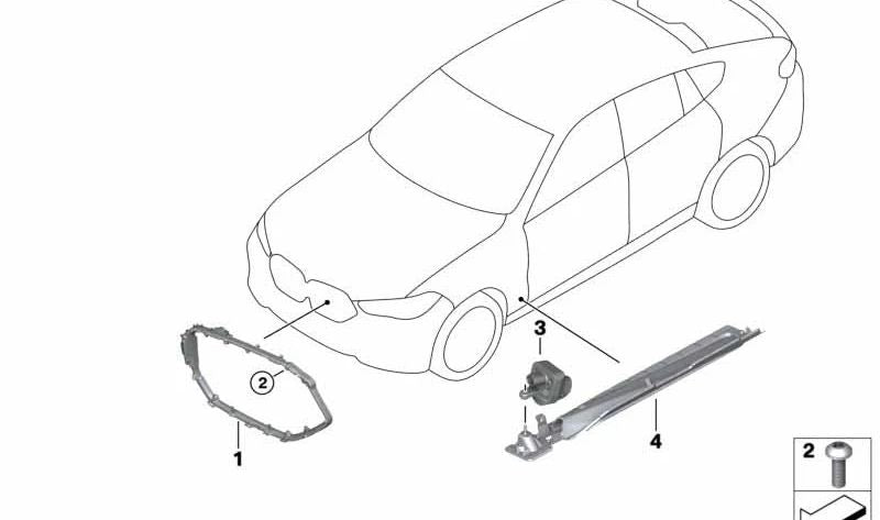 Soporte del módulo de luz izquierdo para BMW X6 G06, G06N (OEM 63147946671). Original BMW