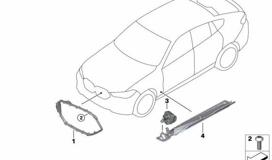 Soporte módulo de luz derecha para BMW X6 G06, G06 (OEM 63147946668). Original BMW