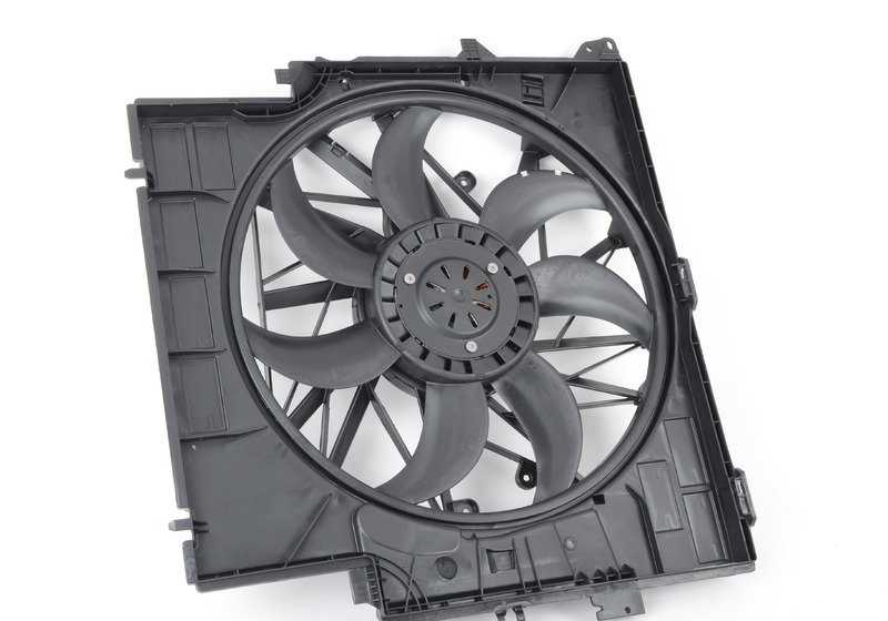 Fan housing with fan for BMW X3 F25, X4 F26 (OEM 17427601176). Original BMW