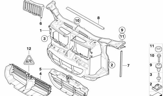 Control de compuertas de aire OEM 51747180728 para BMW E92, E93 (todos los modelos compatibles). Original BMW.