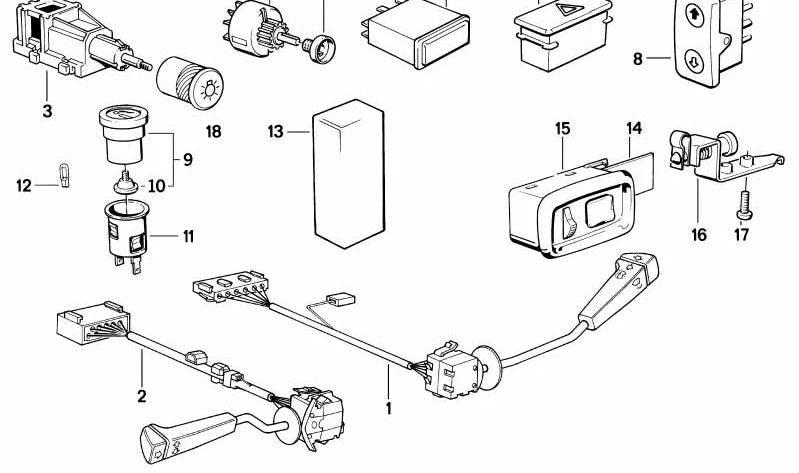 OEM Starter Switch 61311380302 für BMW E30, E24, E23. Original BMW.