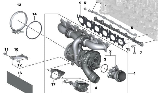 Protector térmico OEM 12528672055 para BMW G42, G20, G21, G22, G23, G26, G01, G02, G29. Original BMW.