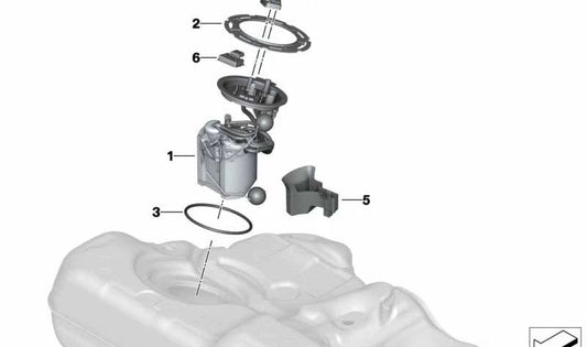 Dichtring für BMW X3 F25, G01, G08, X4 F26, G02 (OEM 16117216522). Original BMW