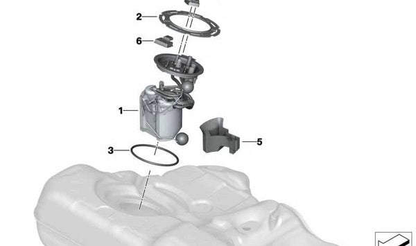 Bomba de combustible OEM 16119468614 para BMW G01, G02. Original BMW.