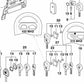 Cierre con llave derecha para BMW (OEM 51218401624). Original BMW